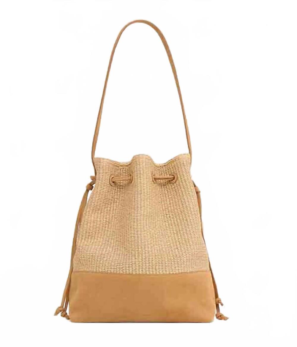 NEW MANSUR GAVRIEL women's drawstring cabas bucket bag in natural